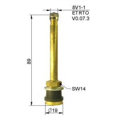Truck tubeless valve Ø 16 x 89 mm (straight)